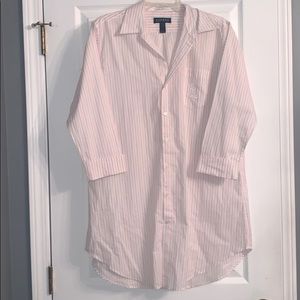 Lauren Ralph Lauren Pinstripe Sleep Shirt
